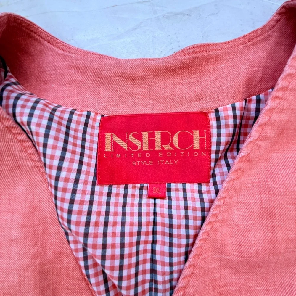 INSERCH Men’s Casual Dress Vest | Size 3XL | Orange | Limited Edition | Style It